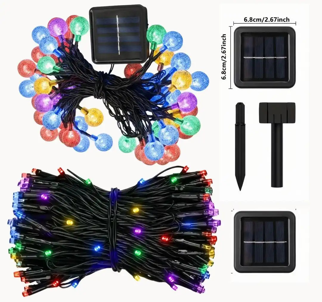 COMBO NAVIDEÑO LUCES LED + BOMBILLAS LED CON PANEL SOLAR